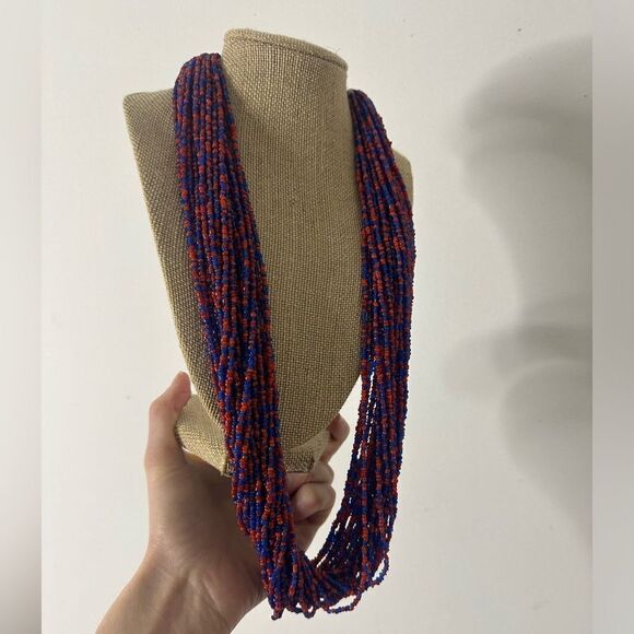 Vintage Multi-Strand Beaded Necklace - Picture 1 of 7